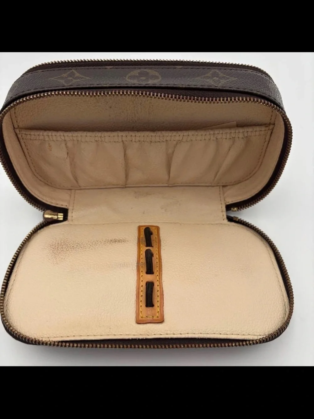 Louis Vuitton Monogram Canvas Brown and Gold Phone Case Pouch